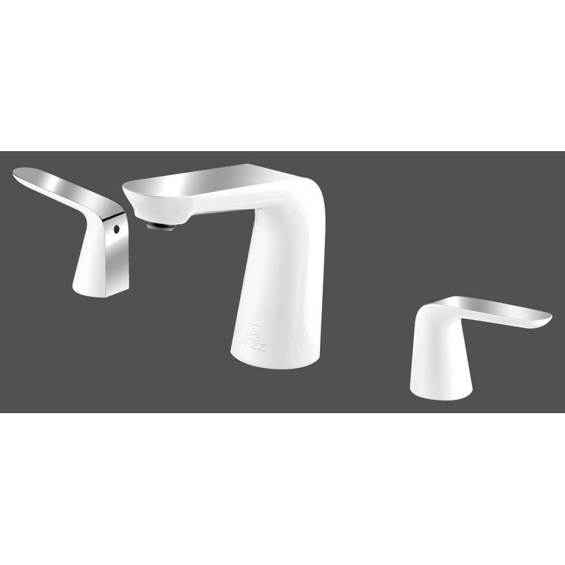Pendant Series 8 In. Widespread 2-Handle Low-Arc Bathroom Faucet In Polished Chrome