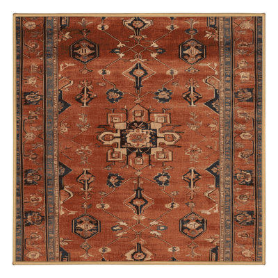 Machine Washable Persian Brown Area Rug