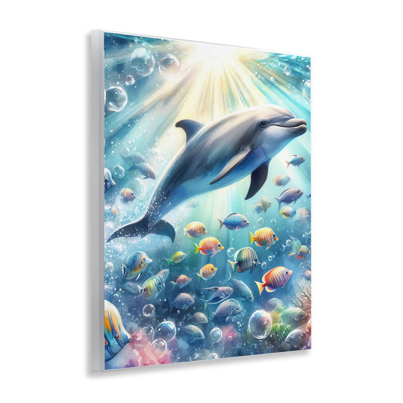 Art mural, "Dauphin parmi les mers" par LSR Design Studio
