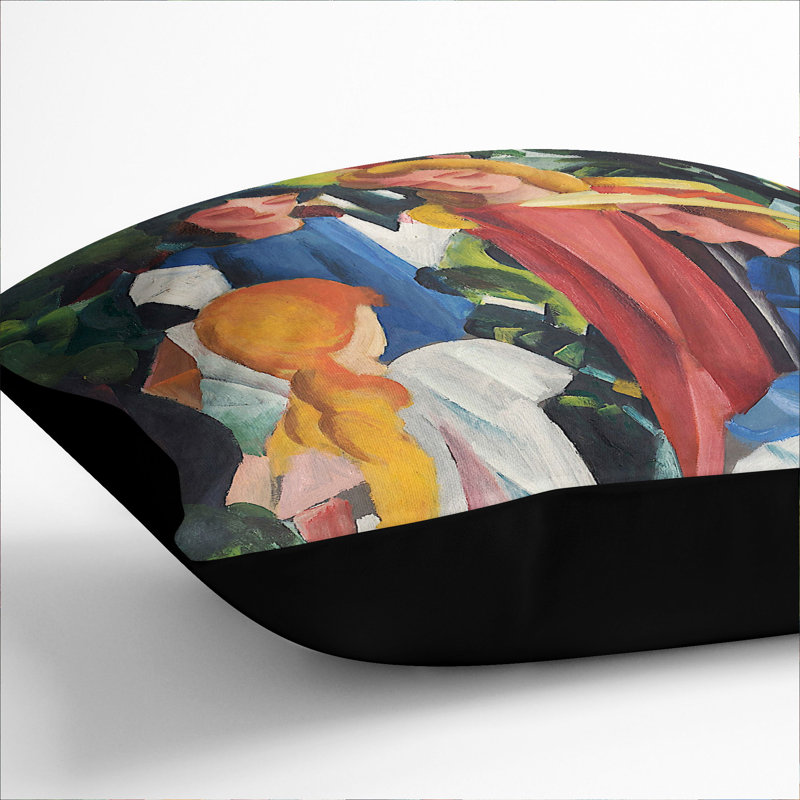 Four Girls Scatter Cushion, Black, 40cm H x 40cm W x 15cm D