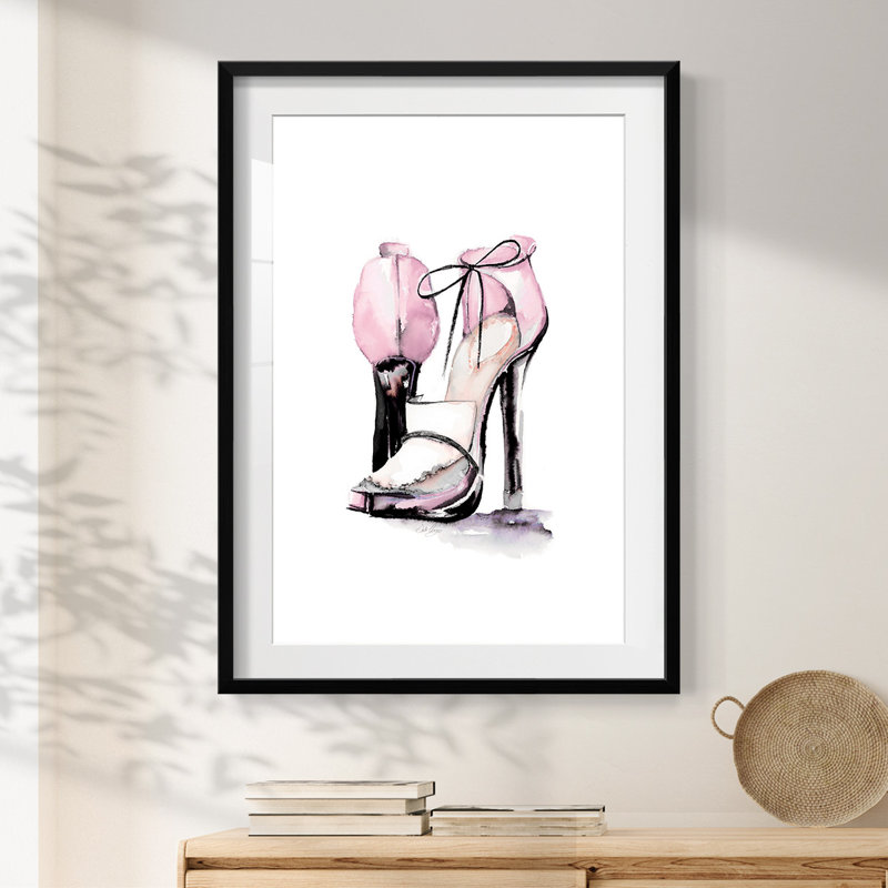 Loafer Heel - Imprimé encadré, H 28,5 po x l 20,5 po, Noir