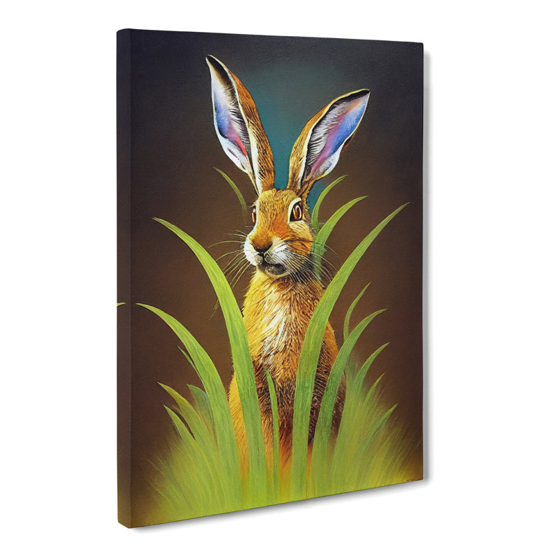 CAN-V0523-1130X Hare Expressionism - Wrapped Canvas Print, 60cm H x 40cm W x 3cm D