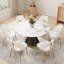 Table de salle à manger ronde en pierre pour salon moderne, maison-316854432-289701609