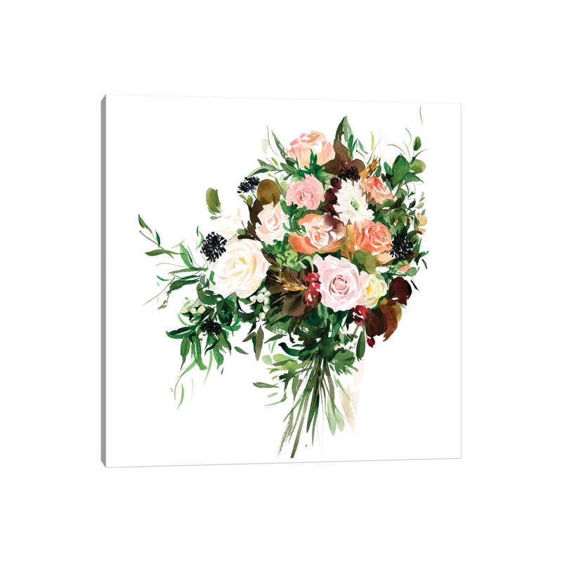 Tea Rose by Gosia Gregorczyk - Wrapped Canvas Painting, 30.48 cm H x 30.48 cm W