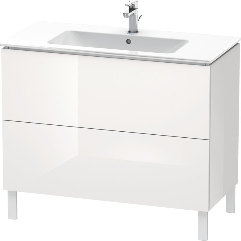 Base de meuble-lavabo simple 40,13 po Duravit, Haute brillance blanche