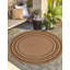 Tapis intérieur / extérieur brun clair tissé à la machine Arieyanna-1640403320