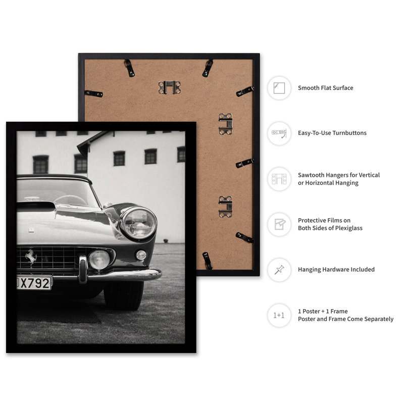 Voiture exotique, Black Framed, Poster, 16"H x 20"W
