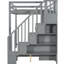 Lit hydraulique avec bureau intégré, gris - Transformez votre bureau et votre espace de rangement, maximisez la fonctionnalité de la pièce
