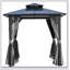 Toit de jardin extérieur en polycarbonate 8 x 8 pi résistant aux rayons UV avec crochets de rangement pour patio et jardin