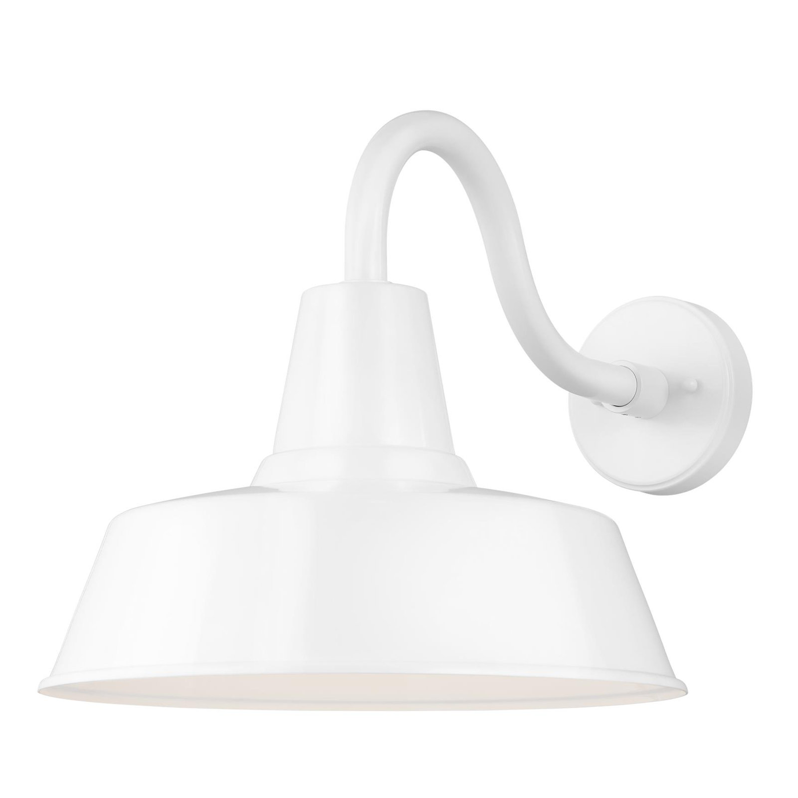 Blakeston Single Light Bell Outdoor Wall Light, 13.5" H x 14" W x 14" D, No, White