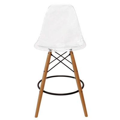  Chaise d'appoint transparente moulée