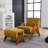 Chenille Upholstered Armchair With Matching Ottoman-1765337426