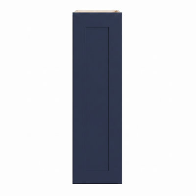 Navy Blue Shaker Wall Cabinet, Solid Birch Frame, Plywood Cabinet Box, Adjustable Shelf, Soft-Matte Finish, Multiple Sizes