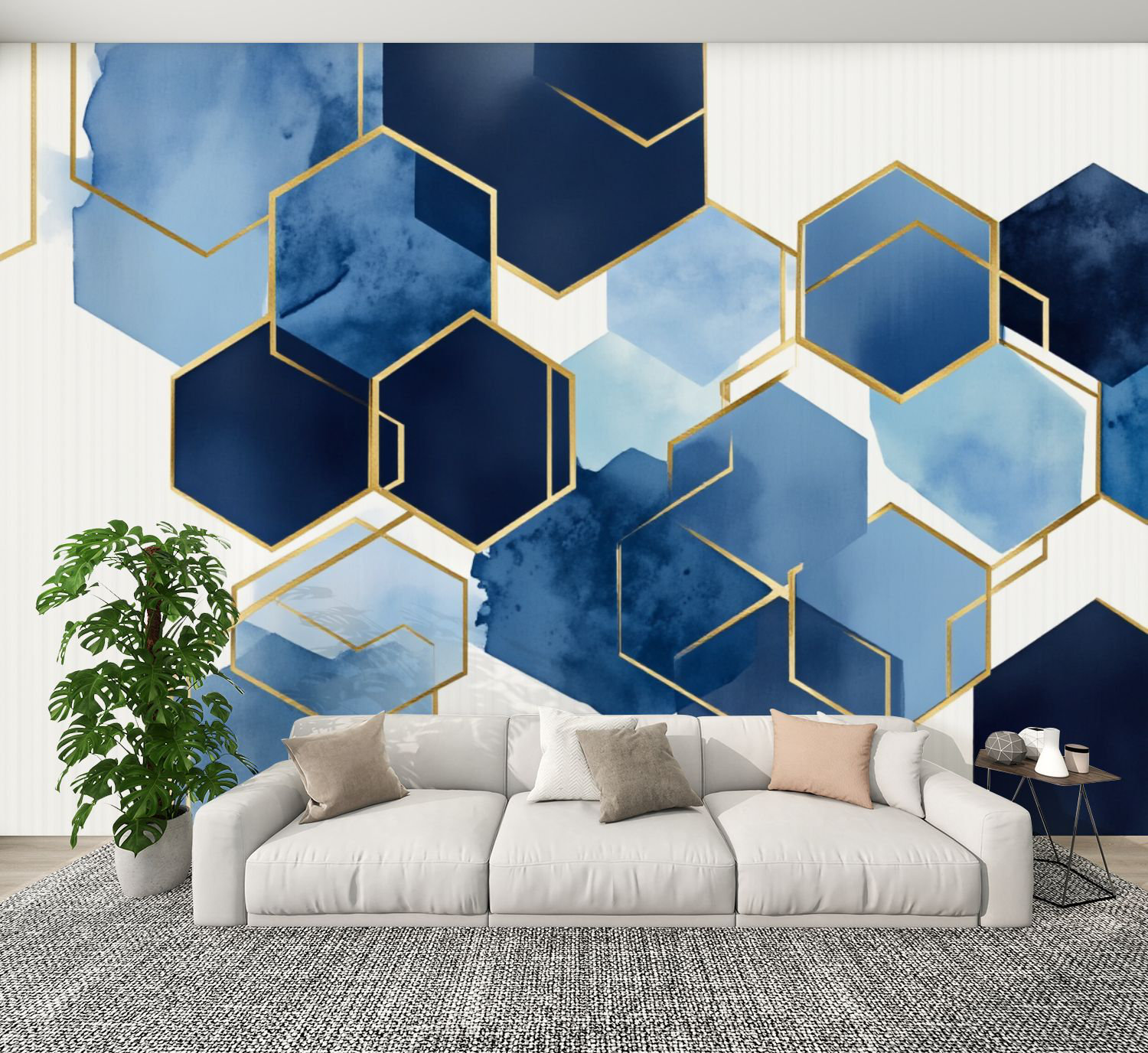 Red Barrel Studio® Futuristic Peel and Stick Wallpaper Abstract Blue ...