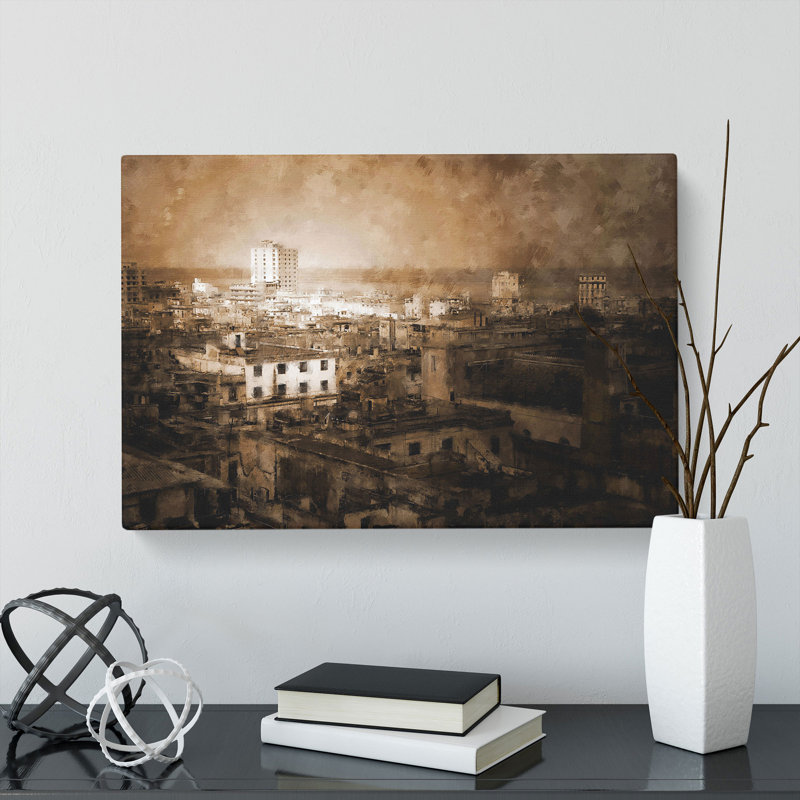 Cuba Skyline - Wrapped Canvas, 40cm H x 60cm W x 3cm D