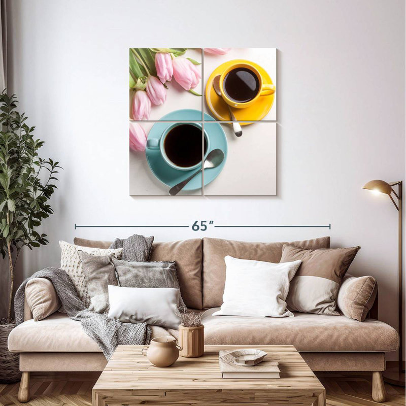 Yarlin Coffee And Tulips, 38" H x 38" W
