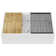 33"L x 20"W Farmhouse Kitchen Sink Deep Single Bowl Fireclay Workstation Sink with Cutting Board and Dish Drying Rack
