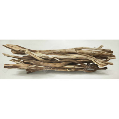 «Floated Wood Left by the Sea», art sur toile encadré rustique