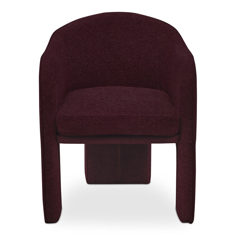 Clara Upholstered Arm Chair, Plum Performance