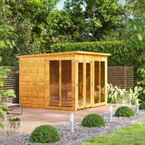 Powersheds 8 x 8ft Timber Tongue & Groove Pent Summerhouse