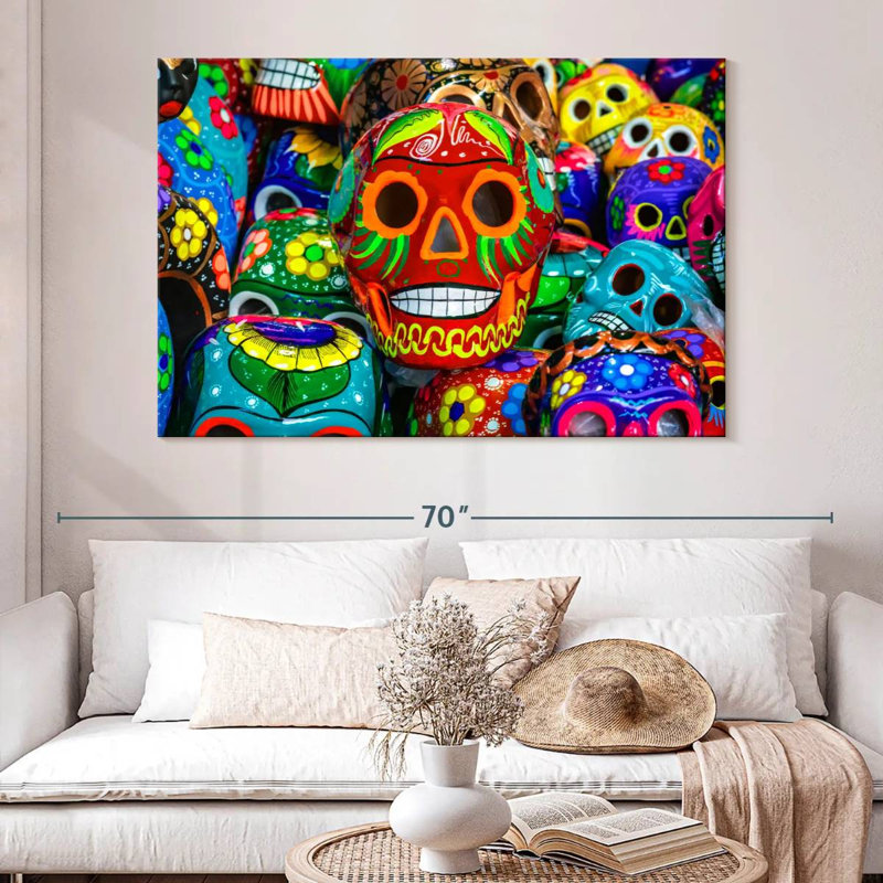 Calavera peint, H 34 po x l 51 po