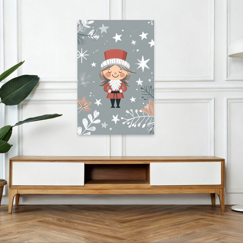 Casse-noisette, rêve d'hiver, rêve, fantaisiste, paysage d'hiver abstrait, impression d'art mural, H 48 po x l 32 po
