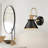 Bouleaux 1-Light Dimmable Industrial Hammered Iron Armed Sconce-117068219