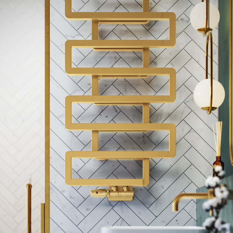 Heated Towel Rail, BOOKIE 655/500, Brass