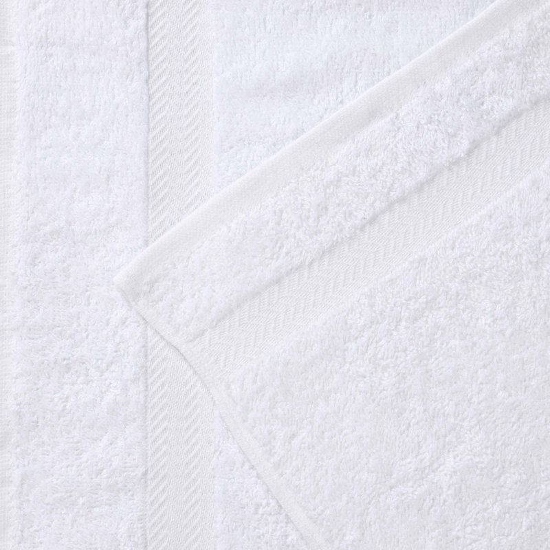 Ensemble de serviettes de bain en coton léger à séchage rapide, Ensemble de 12 serviettes, Blanc