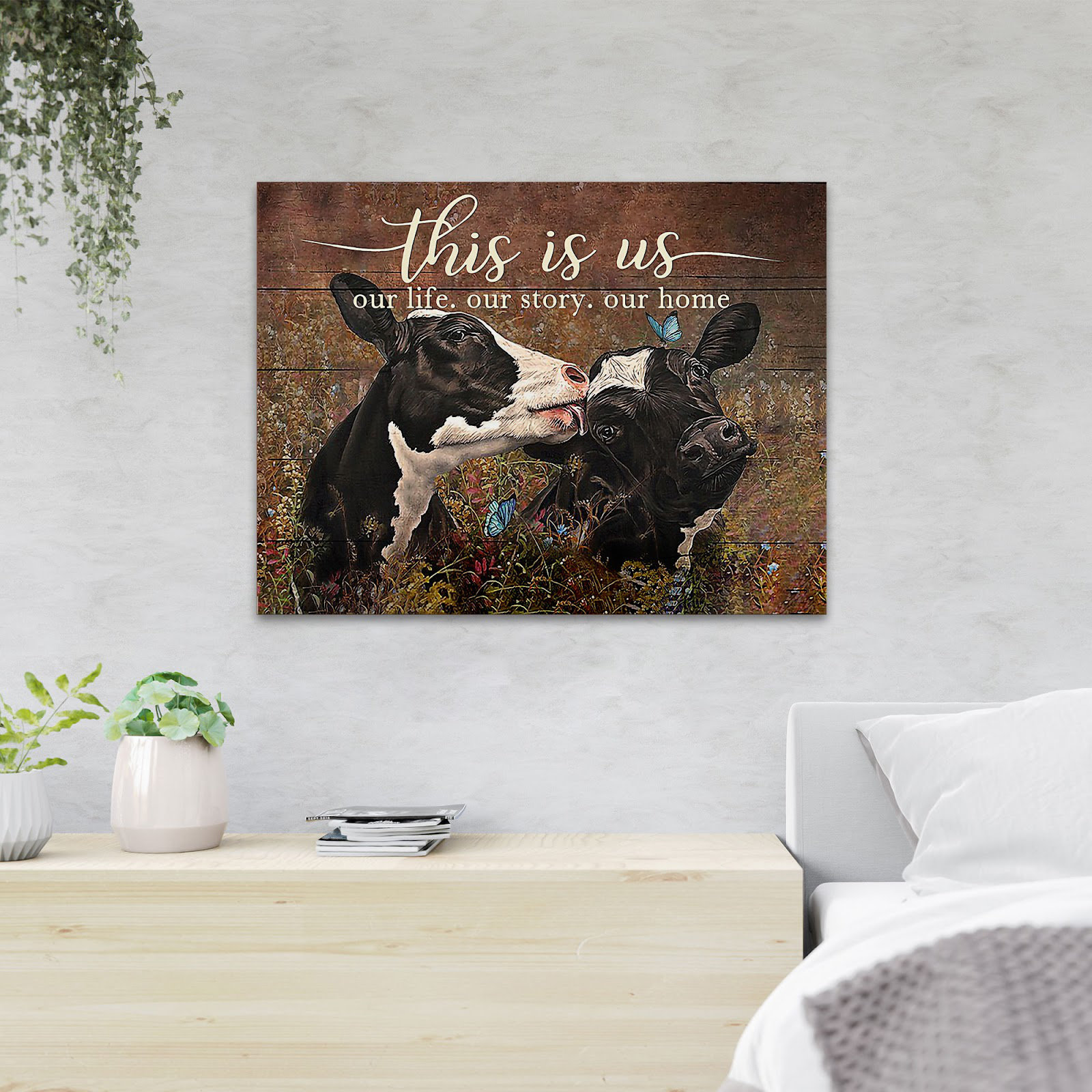 Trinx Couple Of Cow Kissing - This Is Us - 1 Piece Rectangle Graphic ...