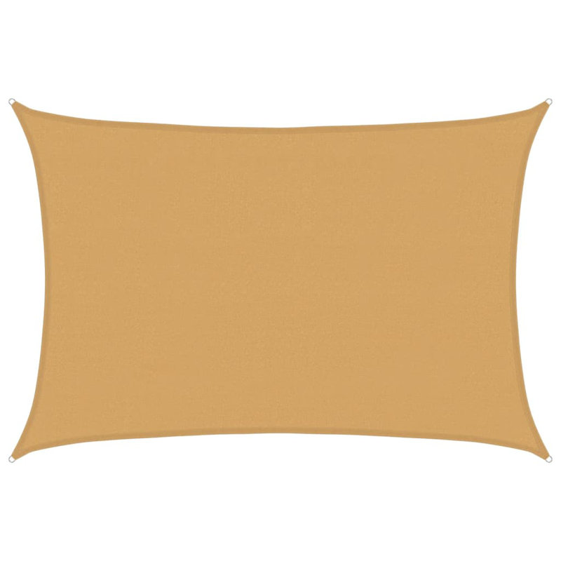 4m x 5m Rectangle Shade Sail, Yellow