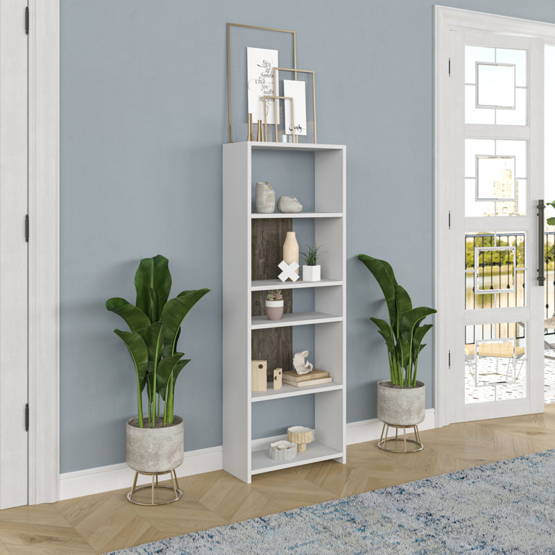 Amunra Bookcase, White/Wenge