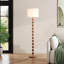 155cm Polished Torchiere Floor Lamp with USB and Outlet