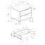 Table de bout moderne à 2 tiroirs-1863009643