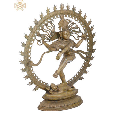 33" Large Nataraja Statue – Handmade Lost-Wax Panchaloha Bronze, Swamimalai Dancing Shiva Sculpture, Hindu Art Decor