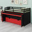 Lit mezzanine avec bureau coulissant, lit gigogne, tiroirs de rangement et marches Gaming & Workstation-1949247311