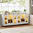 Modern White Bar Cabinet with LED Light, Wine Storage Cabinet with Glass Holder, Built-In Power Outlet & USB Ports, Acrylic Door Display, 39.37" Home Coffee Bar Sideboard-1903316449