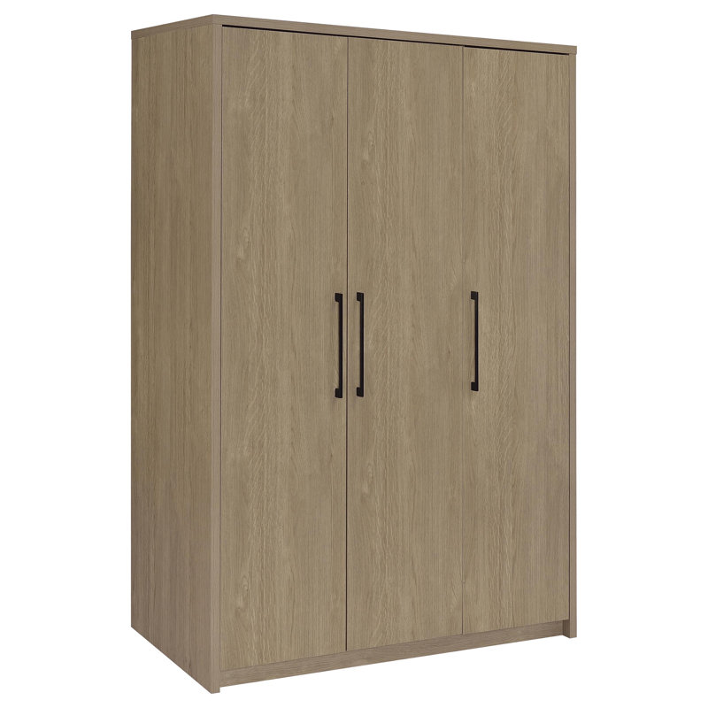 Armoire-penderie à 3 portes Cerda, Beige