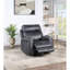 Fauteuil inclinable manuel en microfibre gris foncé avec porte-gobelet