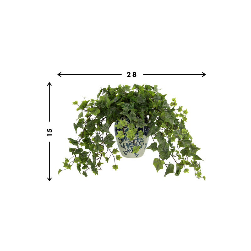 Rio Faux Ivy Plant in Ceramic Decorative Vase