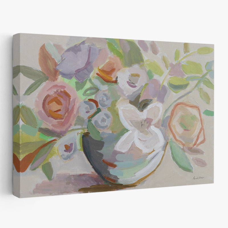 Fleur de Pâques - Bouquet de fleurs crème, H 60 po x l 40 po