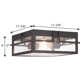 Blithe 2 Light Glass Flush Mount