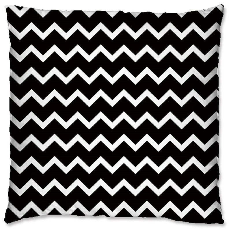 Indoor / Outdoor Square Throw Cushion, Black