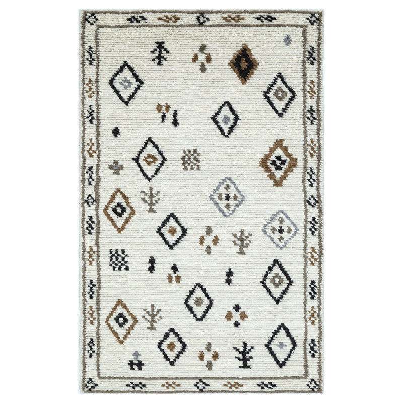 Tapis touffeté à la main Rivah, Rectangle de 5 pi x 8 pi