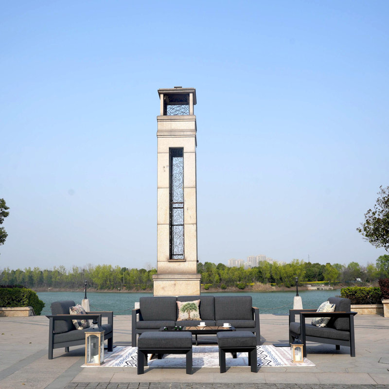 7 - Person Patio Conversation Set with Cushions