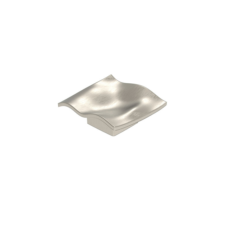 Poignée carrée surdimensionnée 2 3/8 po Aqui di Zen, Nickel brossé