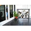 Console Octopus en aluminium avec plateau en verre NIFao 34 po x 15 po x H 33 po