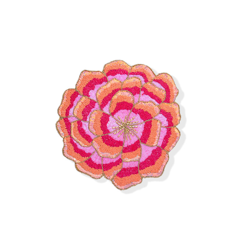 Le chargeur perlé «Peony Sunset»