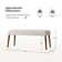 Duplessis 44"W Modern Bench with Solid Wood Legs and Foot Pads