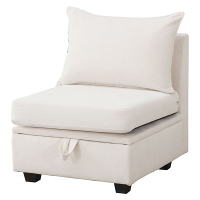 Aureja Convertible Sofa Couch with Storage, 1 Seat